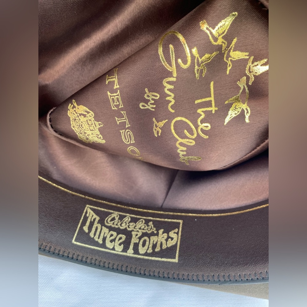 Stetson Cowboy Hat The Gun Club Cabelas Three Forks Hat Size 54 Size 6 3/4 - Picture 10 of 17